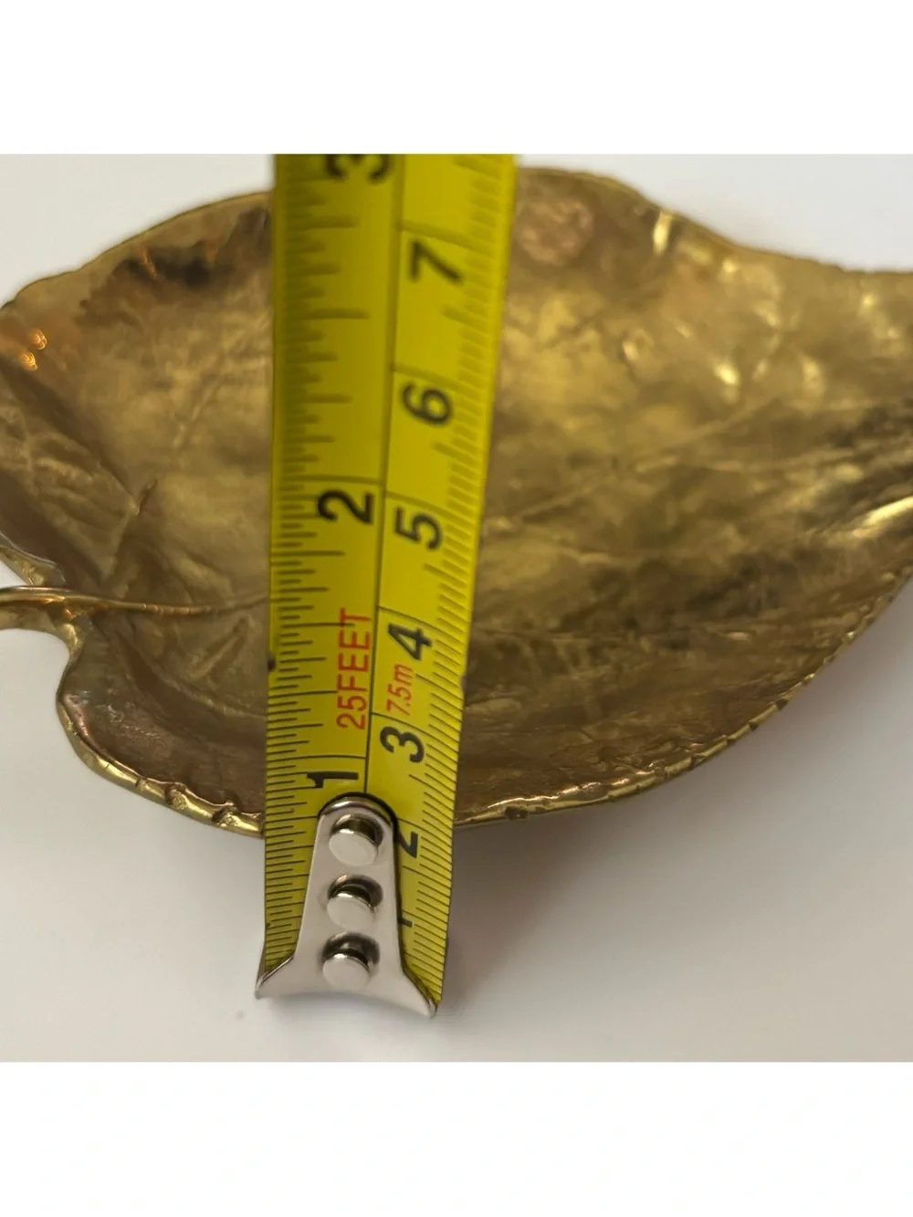 1951’s Vintage Virginia Metalcrafters Brass Linden Leaf Small Decorative Tray